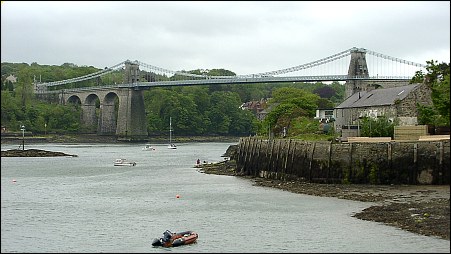 The Menai Bridge, Bangor, North Wales (viewed from Anglesey)