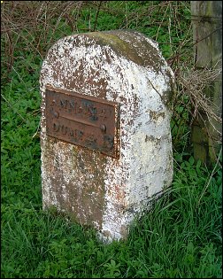 typical milestone on the B724 Dumfries to Annan road