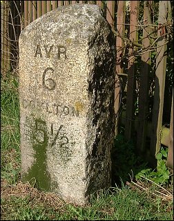 detail of Dalrymple milestone at NS359144