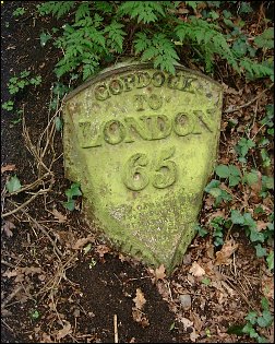 detail of Copdock milepost at TM117418