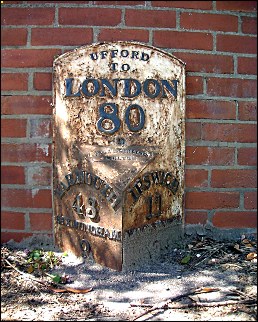 detail of Ufford milepost at TM294534
