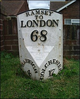 detail of Ramsey milepost at TM212306