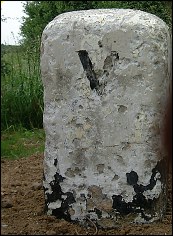 detail of Stow Cum Quay milestone at TL519600