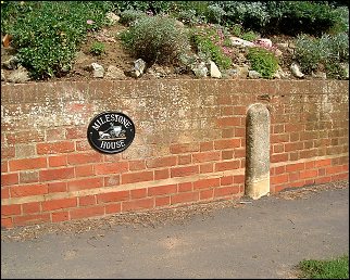 detail of Aldeburgh milestone at TM450573