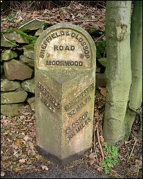 detail of Moorwood milepost at SK264875