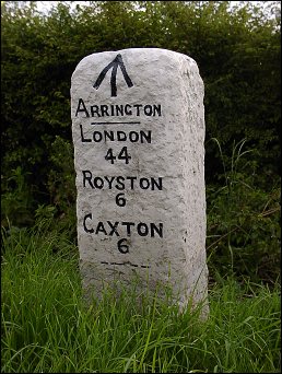 detail of Arrington milestone at TL330497