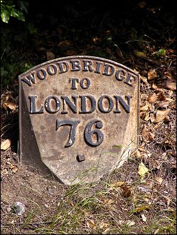 detail of Woodbridge milepost at TM261483