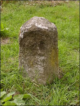 detail of Woolpit Heath milestone at TL987614