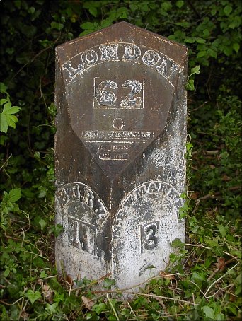 detail of Moulton milestone at TL684661