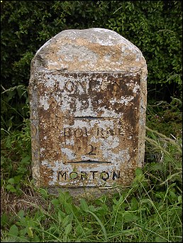 detail of Morton milestone at TF095233