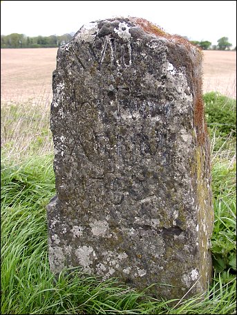detail of West Knoyle milestone at ST875339