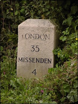 detail of Wendover milestone at SP869074