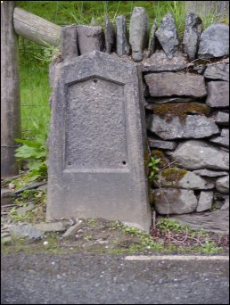 detail of Glan Conwy milestone at SH835519
