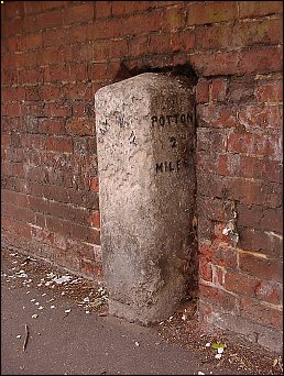 detail of Gamlingay milepost at TL237521