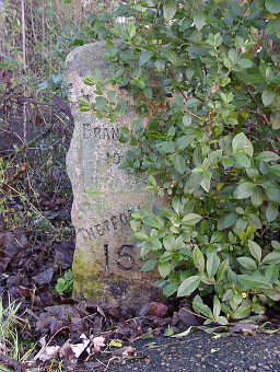 detail of Stoke Ferry milestone at TL706998