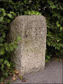detail of Cheney boundary stone at SP539063