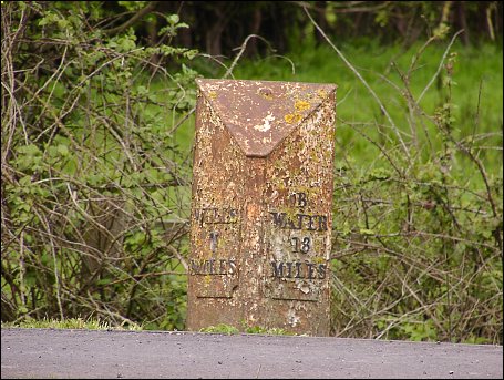 detail of Street milepost at ST486379